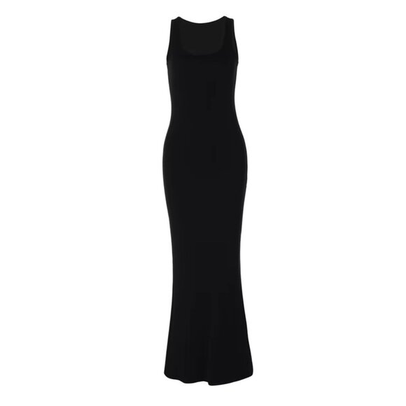 Women’s Black Bodycon Maxi Dress Sleeveless Tank Long Slim Fit Evening Party - Picture 9 of 12